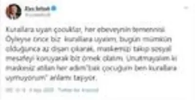 Bakan Selçuk: Maskemizi takıp sosyal mesafeyi koruyarak örnek olalım Bakan Selçuk: Maskemizi takıp sosyal mesafeyi koruyarak örnek olalım
