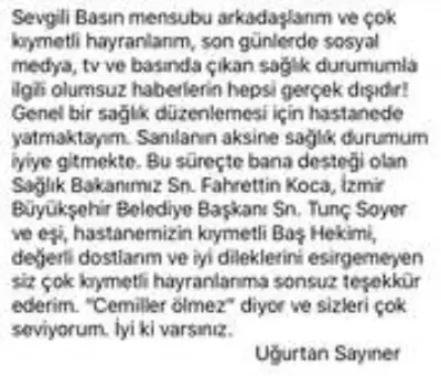 Yetersiz beslenme nedeniyle hastaneye kaldırılan Bizimkiler'in Cemil'inden mesaj var Yetersiz beslenme nedeniyle hastaneye kaldırılan Bizimkiler'in Cemil'inden mesaj var