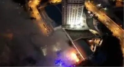 Konya'da otel bahçesinde yangın paniği Konya'da otel bahçesinde yangın paniği