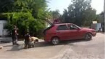 Otomomobile giren yılan zor anlar yaşattı Otomomobile giren yılan zor anlar yaşattı