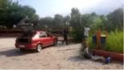 Otomomobile giren yılan zor anlar yaşattı Otomomobile giren yılan zor anlar yaşattı