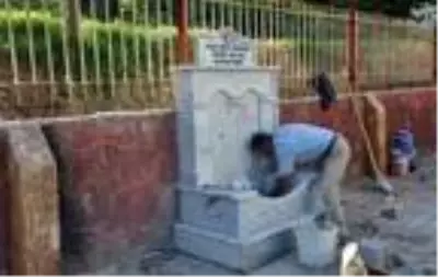 Son dakika haberi! Şehit polis adına yapılıp, tahrip edilen çeşme yenilendi Son dakika haberi! Şehit polis adına yapılıp, tahrip edilen çeşme yenilendi