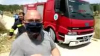 TEKİRDAĞ Şarköy'de zeytinlik alanında yangın TEKİRDAĞ Şarköy'de zeytinlik alanında yangın