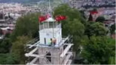 Tarihi Saat Kulesi orjinal haline kavuşuyor Tarihi Saat Kulesi orjinal haline kavuşuyor