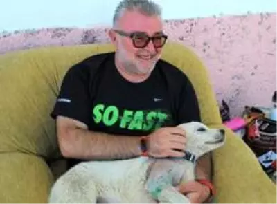 Atın tekmesiyle yaralanan sevimli dostuna baba şefkati ile bakıyor Atın tekmesiyle yaralanan sevimli dostuna baba şefkati ile bakıyor