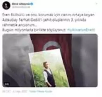 Son Dakika: Bakan Albayrak'tan 'Eren Bülbül' paylaşımı Son Dakika: Bakan Albayrak'tan 'Eren Bülbül' paylaşımı