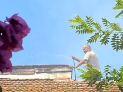 Büyükada'da üç katlı ahşap bina küle döndü Büyükada'da üç katlı ahşap bina küle döndü