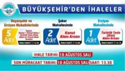 Büyükşehir'den üç ihale birden Büyükşehir'den üç ihale birden
