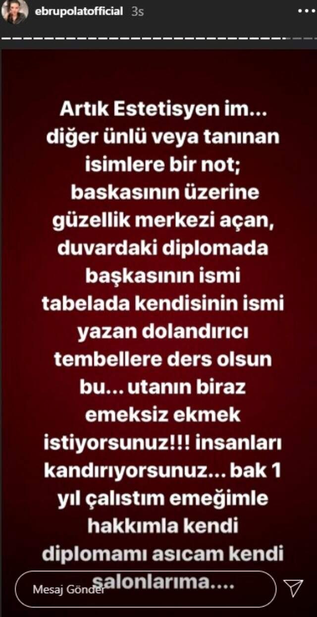 Eğitim alarak estetisyen olan Ebru Polat, ünlü isimleri hedef aldı: Utanın biraz Eğitim alarak estetisyen olan Ebru Polat, ünlü isimleri hedef aldı: Utanın biraz