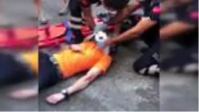 Refüje çarpıp motosikletten fırladı Refüje çarpıp motosikletten fırladı