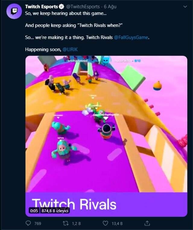 Twitch Rivals için yeni turnuva kategorisi: Twitch Rival Fall Guys Ultimate Knockout Twitch Rivals için yeni turnuva kategorisi: Twitch Rival Fall Guys Ultimate Knockout