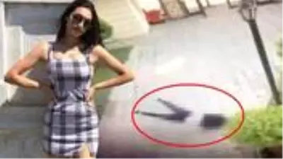 Sevgilisinin evine giden genç kızın 4. kattan düşme anı güvenlik kamerasında Sevgilisinin evine giden genç kızın 4. kattan düşme anı güvenlik kamerasında