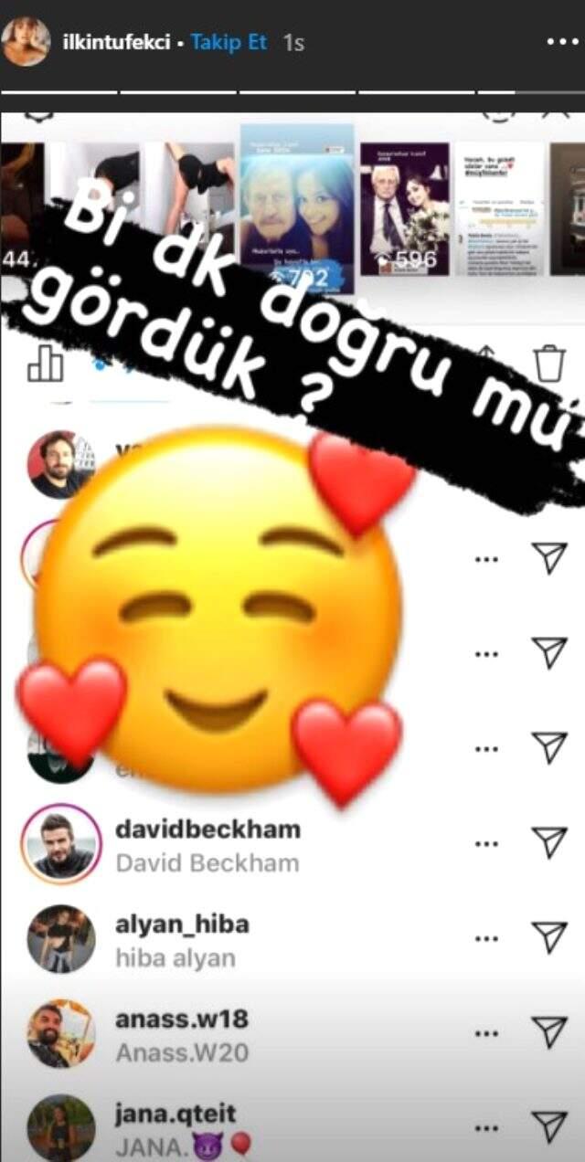 David Beckham, Türk oyuncu İlkin Tüfekçi'nin Instagram paylaşımını izledi David Beckham, Türk oyuncu İlkin Tüfekçi'nin Instagram paylaşımını izledi