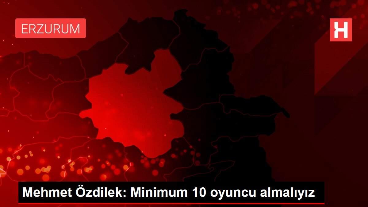 Mehmet Özdilek: Minimum 10 oyuncu almalıyız