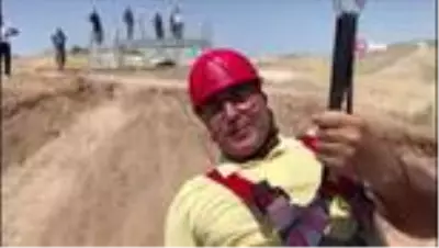 Atatürk Barajı'nda zipline heyecanı Atatürk Barajı'nda zipline heyecanı
