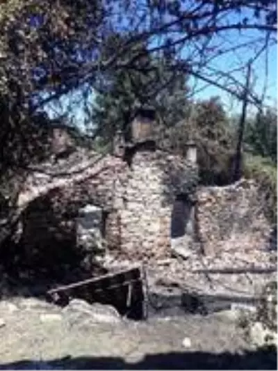 Muğla�da müstakil taş ev yandı Haberler