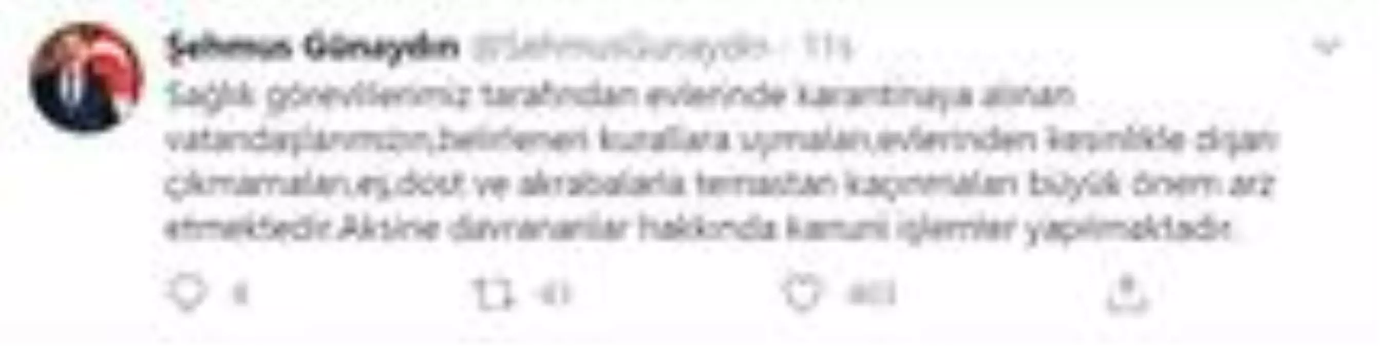 Vali uyardı, karantinaya uymayanlar hakkında kanuni işlem yapılacak