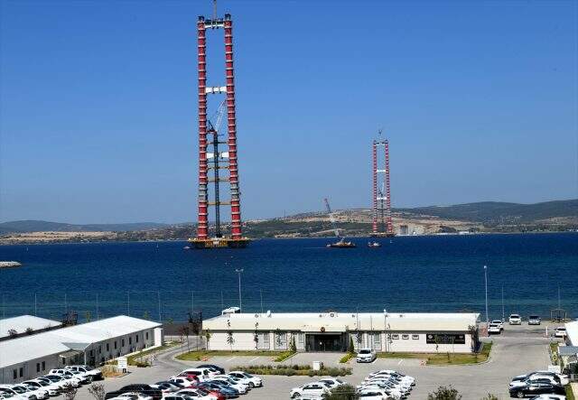 Tamamlandığında dünyanın en büyüğü olacak 1915 Çanakkale Köprüsü'nde çalışmalar hızla devam ediyor