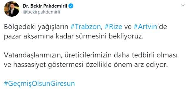 Doğu Karadeniz için korkutan uyarı! Yağışlar, bu akşama kadar devam edecek