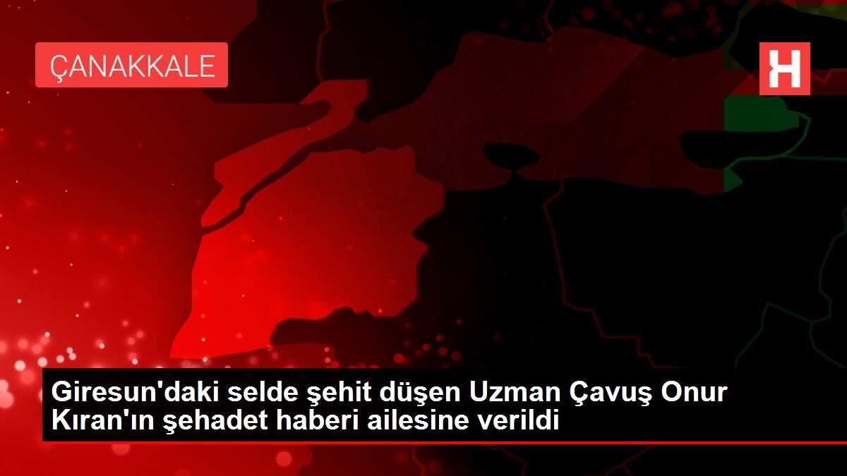 Son Dakika: Giresun'daki selde şehit düşen Uzman Çavuş Onur Kıran'ın şehadet haberi ailesine verildi Son Dakika: Giresun'daki selde şehit düşen Uzman Çavuş Onur Kıran'ın şehadet haberi ailesine verildi
