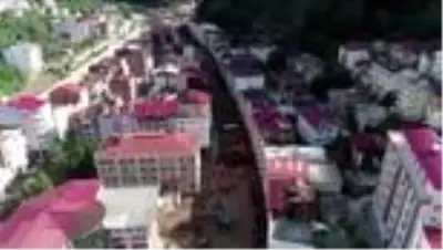Son dakika! (DRONE) Selin ardından enkaz kaldırma çalışmaları sürdürülüyor