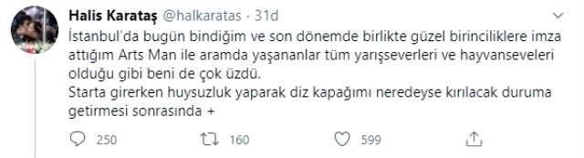 Ünlü jokey Halis Karataş, atını döverken görüntülendi Ünlü jokey Halis Karataş, atını döverken görüntülendi