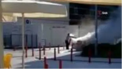 Kredi borcu devam eden otomobili yandı,üzüntüden kahroldu