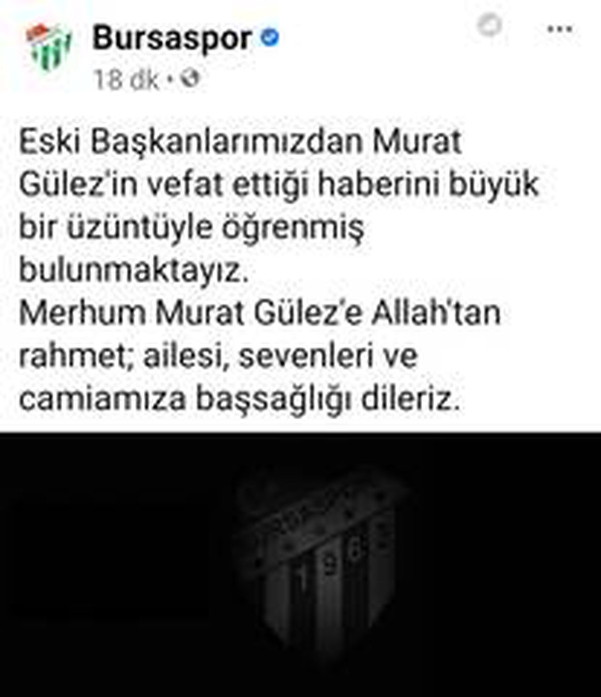 Bursaspor'un eski Başkanı Murat Gülez vefat etti