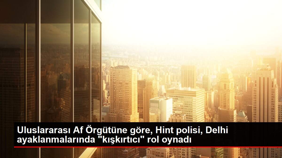 Uluslararası Af Örgütüne göre, Hint polisi, Delhi ayaklanmalarında 'kışkırtıcı' rol oynadı