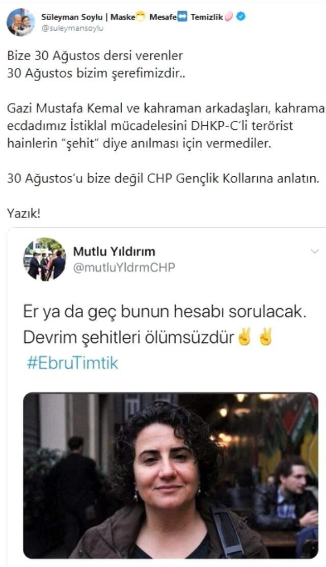 CHP Gençlik Kolları Başkanı Ebru Timtik paylaşımı nedeniyle ifadeye çağrıldı