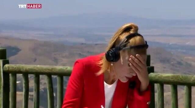TRT Haber spikeri Nilgün Balkaç, canlı yayında bayıldı