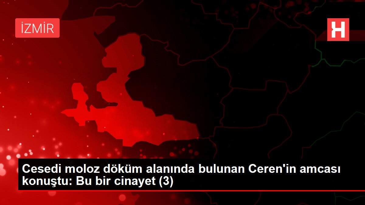 Cesedi moloz döküm alanında bulunan Ceren'in amcası konuştu: Bu bir cinayet (3)