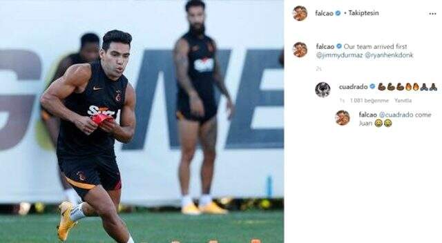 Falcao, Juventus forması giyen Cuadrado'ya Galatasaray'a gelmesi için çağrı yaptı