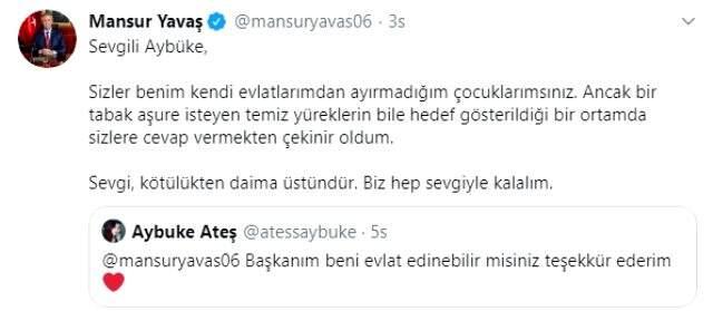 Mansur Yavaş'ın aşure gönderdiği hemşire tecavüzle tehdit edildi.