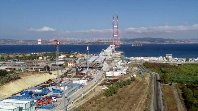 Tamamlandığında dünyanın en büyüğü olacak 1915 Çanakkale Köprüsü'nde çalışmalar tüm hızıyla sürüyor
