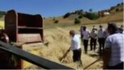 Hasat sonlandırma şenliğinde patos attılar Hasat sonlandırma şenliğinde patos attılar