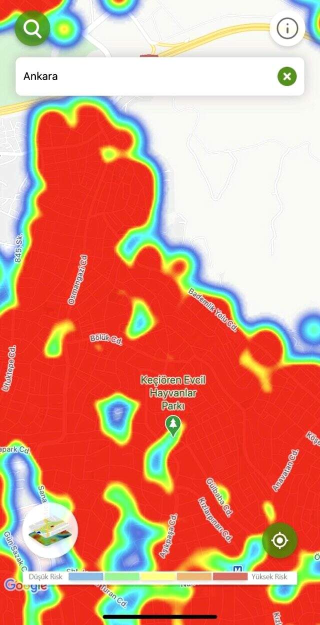Vaka sayısında başı çekiyor! İşte Ankara'nın korkutan koronavirüs yoğunluk haritası
