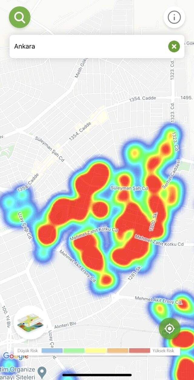 Vaka sayısında başı çekiyor! İşte Ankara'nın korkutan koronavirüs yoğunluk haritası