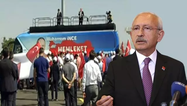 İnce, whom Kılıçdaroğlu said 'the CHP cannot be divided', called out a handful of crowds at the first stop of the 'Homeland Movement'.