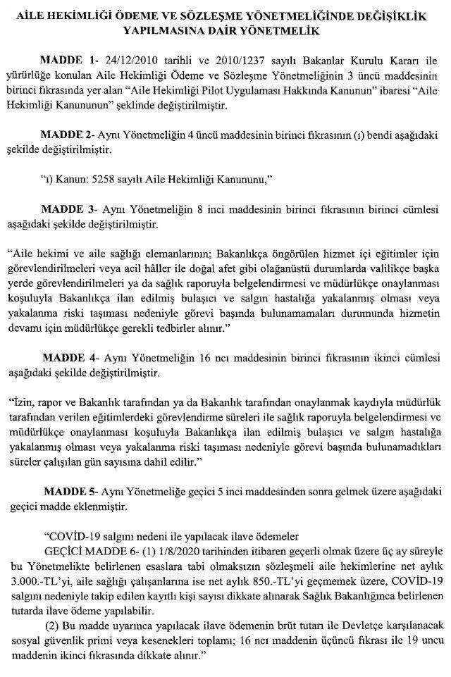 Sağlık çalışanlarına 3 ay boyunca ek ödeme yapılacak