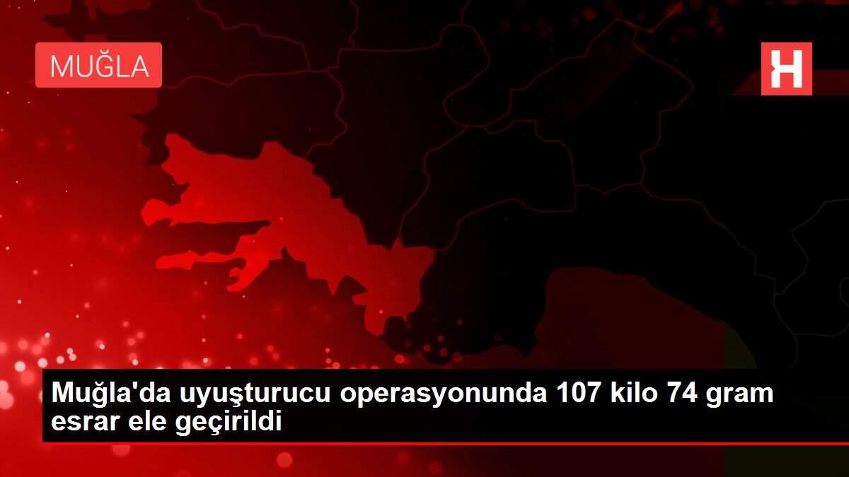 Muğla'da uyuşturucu operasyonunda 107 kilo 74 gram esrar ele geçirildi