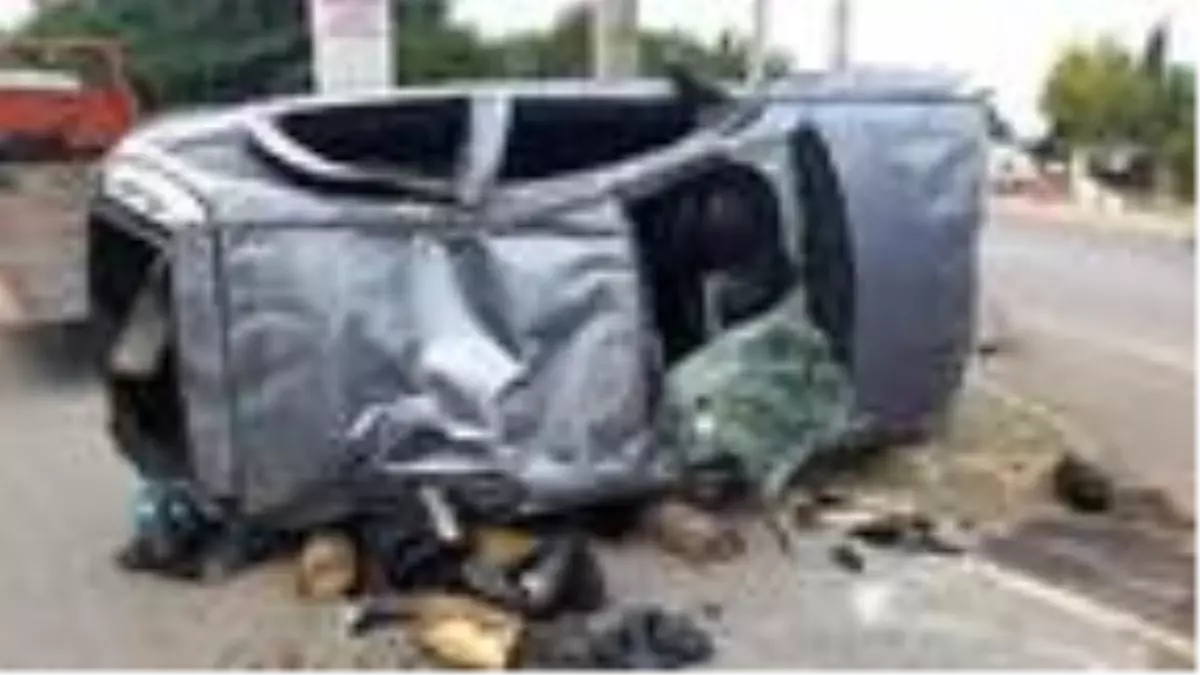 Samsun'da takla atan otomobil, yan yattı: 4 kişi yaralı