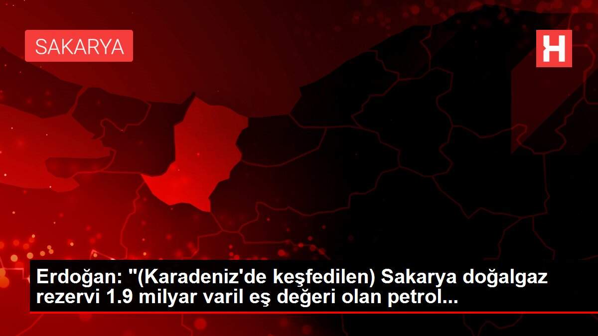 Erdoğan: '(Karadeniz'de keşfedilen) Sakarya doğalgaz rezervi 1.9 milyar varil eş değeri olan petrol...