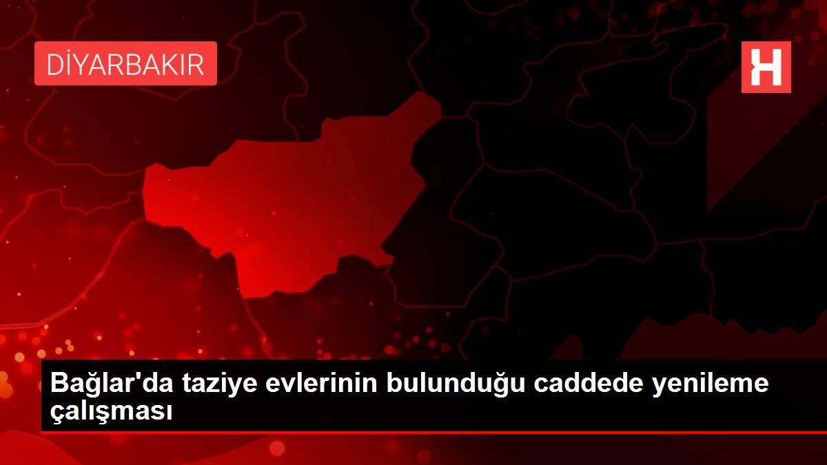 Bağlar'da taziye evlerinin bulunduğu caddede yenileme çalışması