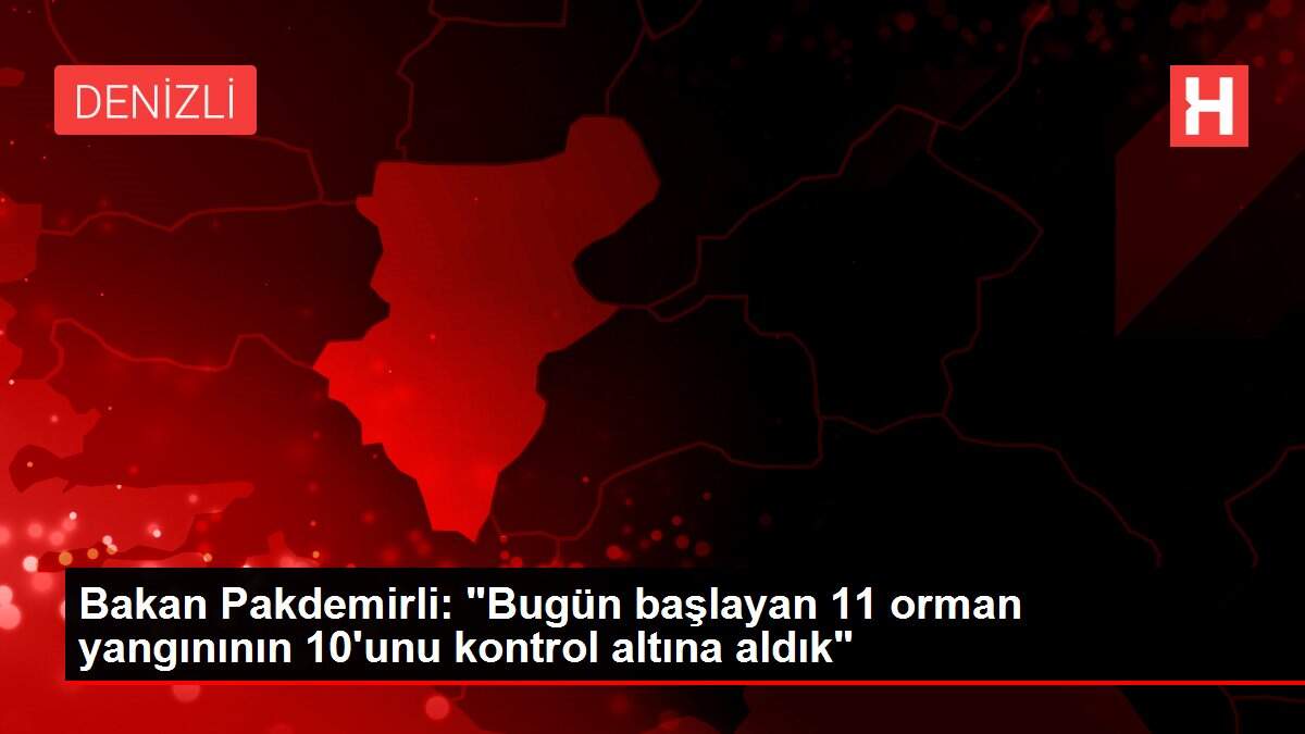 Bakan Pakdemirli: 'Bugün başlayan 11 orman yangınının 10'unu kontrol altına aldık'
