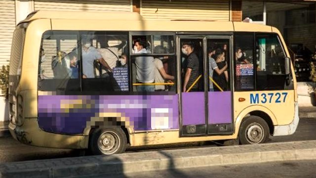 Cumhurbaşkanı Erdoğan'ın uyarısına rağmen toplu taşımada koronavirüs kurallarına yine uyulmadı