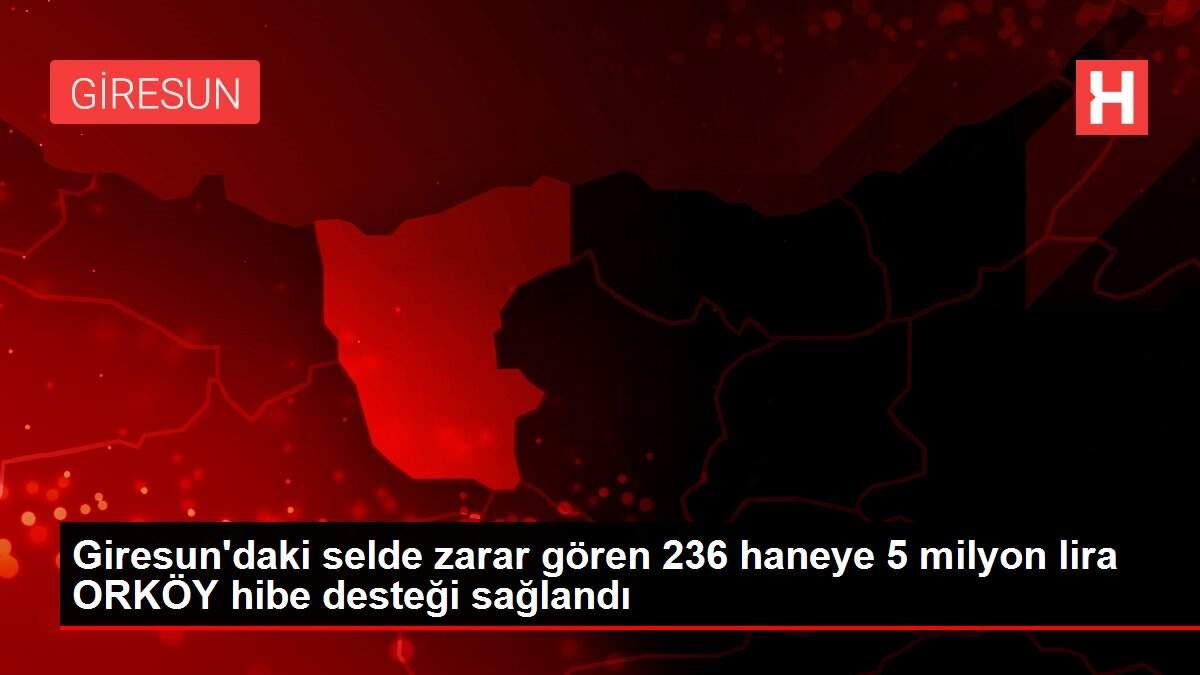 Son dakika haberi! Giresun'daki selde zarar gören 236 haneye 5 milyon lira ORKÖY hibe desteği sağlandı