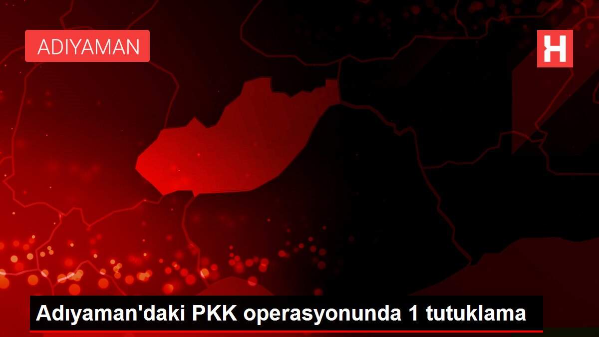 Adıyaman'daki PKK operasyonunda 1 tutuklama