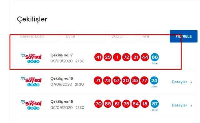 Çılgın Sayısal Loto bilet sorgulama! Çılgın Sayısal Loto sonuçları 9 Eylül: Milli Piyango Online Sayısal Loto sonuçları açıklandı! Çılgın Sayısal Loto bilet sorgulama! Çılgın Sayısal Loto sonuçları 9 Eylül: Milli Piyango Online Sayısal Loto sonuçları açıklandı!