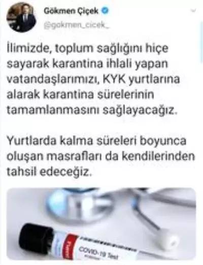 Afyonkarahisar Valisi Çiçek'ten karantinaya uymayanlara ilginç uyarı Afyonkarahisar Valisi Çiçek'ten karantinaya uymayanlara ilginç uyarı